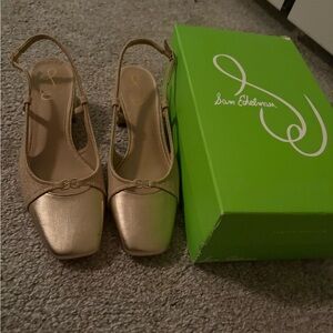 Sam Edelman Metallic Gold Slingback Heels